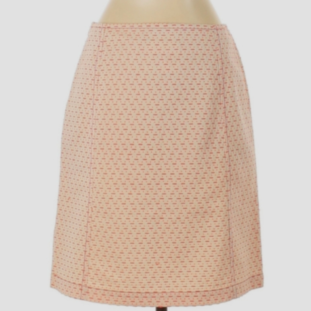 $300 MaxMara Orange Cream Skirt Weekend Max Mara Line Dotted